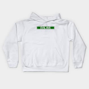 Evil Ave Street Sign Kids Hoodie